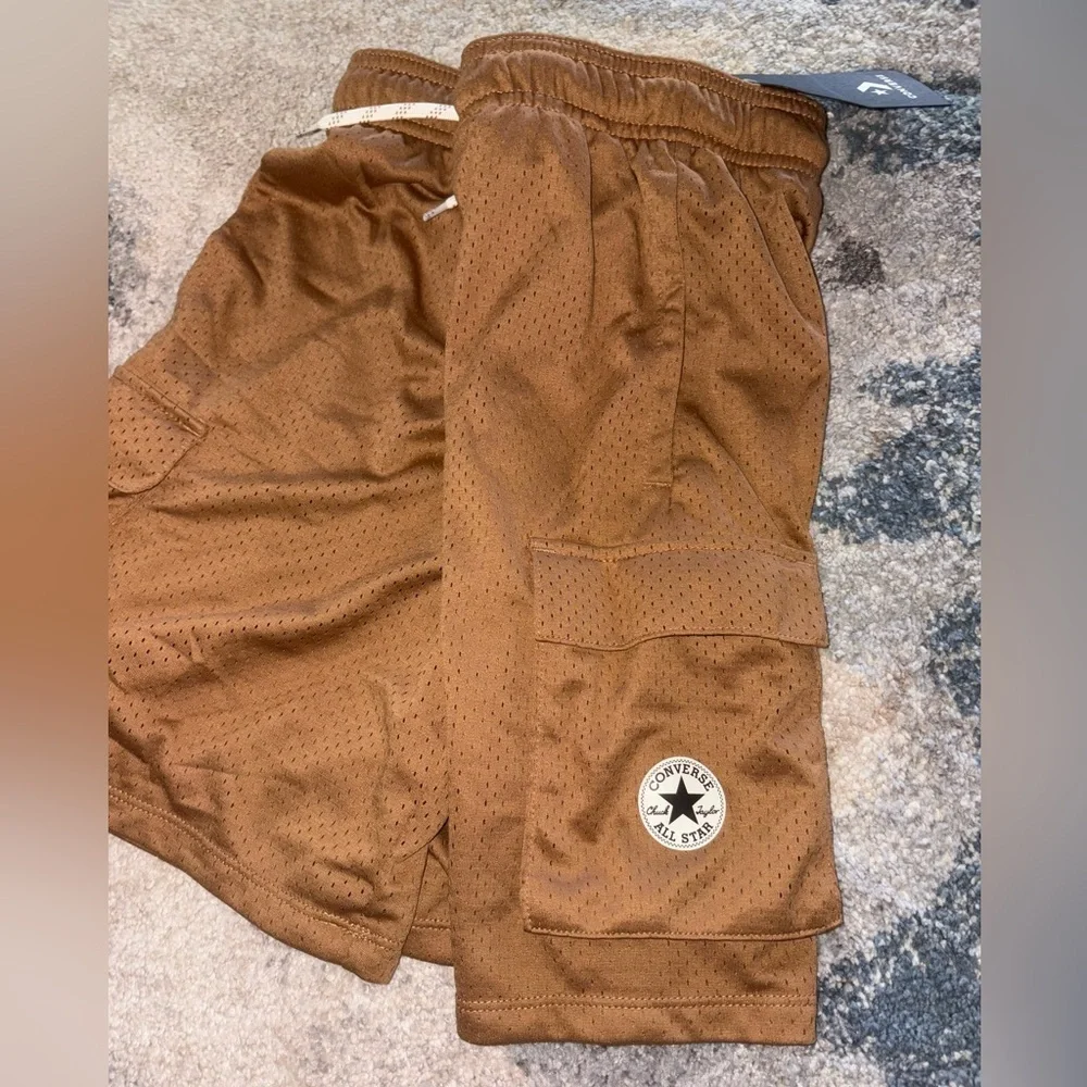 Converse Boys' All Star Logo Mesh Cargo Shorts XL NWT